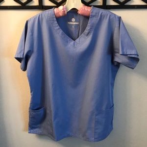 Ceil Blue Scrub Top